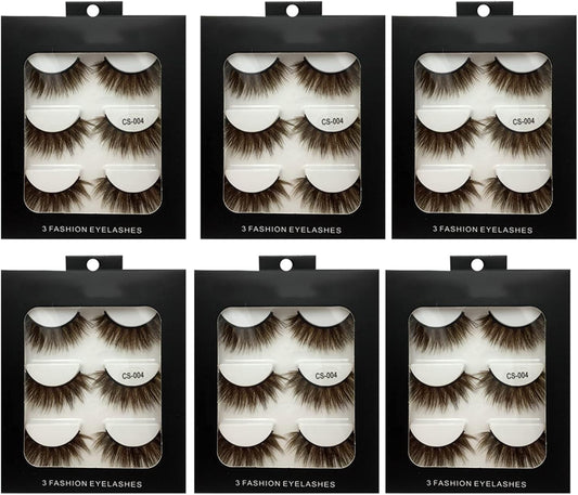 Colorful Eyelashes Halloween Colored Long Dramatic False Eyelashes Party Women Cosmetic Russian Strip Lashes Handmade Reusable 18 Pairs,Brown - WORLD TIME VISITS
