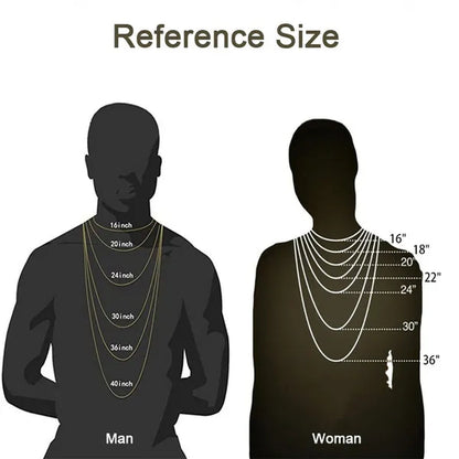 Cuban Link Chain Ice Out Chain Necklace For Men and Women Hip Hop Jewelry