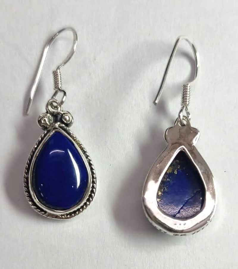 925 Sterling Silver Earring Lapis Lazuli Earring Handmade Gemstone Earring Pear Shape Jewelry Mother'S Gift/Silver Jewelry/Gift for Her