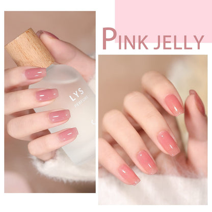 Jelly Pink Gel Nail Polish Set, 10 Colors Spring Summer Nude Kit Milky White Natural Gel, Soak off LED DIY Art Salon Manicure Gifts for Girls.