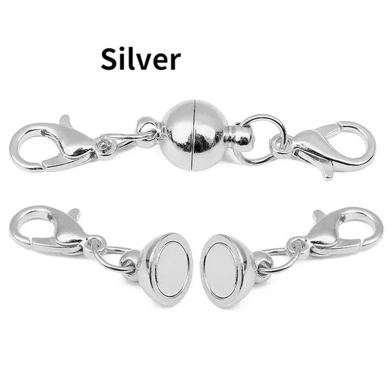 10/4 Pcs Magnetic Clasp DIY Jewelry Accessories Gold Necklace Bracelet Connector Hook Clasp Metal Silver