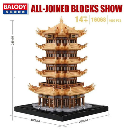 World Architecture Building Blocks Set Landmarks Diamond Blocks Toys (Height 20-40cm) Saint Basil's Cathedral, Big Ben, Taj Mahal, White House, Louvre Museum, Arc de Triomphe, London Bridge