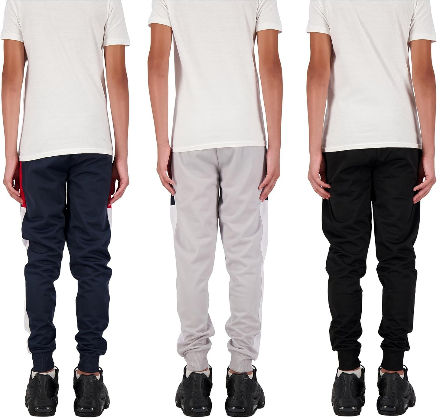Boys Sweatpants 3 Pack Jogger Pants for Boys in Fleece and Tricot