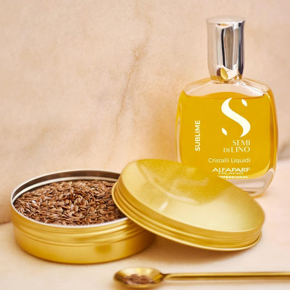 Semi Di Lino Sublime Cristalli Liquidi Hair Oil Serum with Thermal Protection - anti Frizz Hair Serum & Smoothing Heat Protectant Spray with Vitamin E for Frizzy Hair (0.51 Oz / 15 Ml)