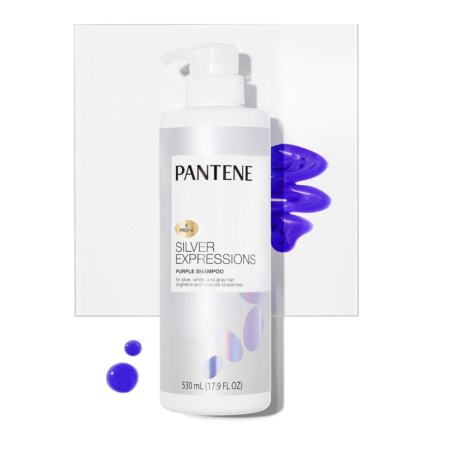 Silver Expressions, Purple Shampoo and Hair Toner, Pro-V for Grey and Color Treated Hair, Lotus Flowers, 17.9 Fl Oz