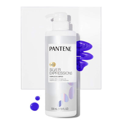 Silver Expressions, Purple Shampoo and Hair Toner, Pro-V for Grey and Color Treated Hair, Lotus Flowers, 17.9 Fl Oz
