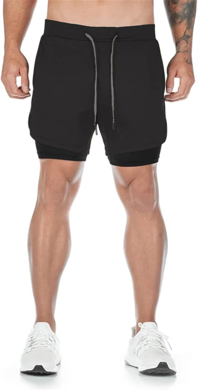Mens Running Shorts，Workout Running Shorts for Men，2-In-1 Stealth Shorts，7-Inch Gym Yoga Outdoor Sports Shorts