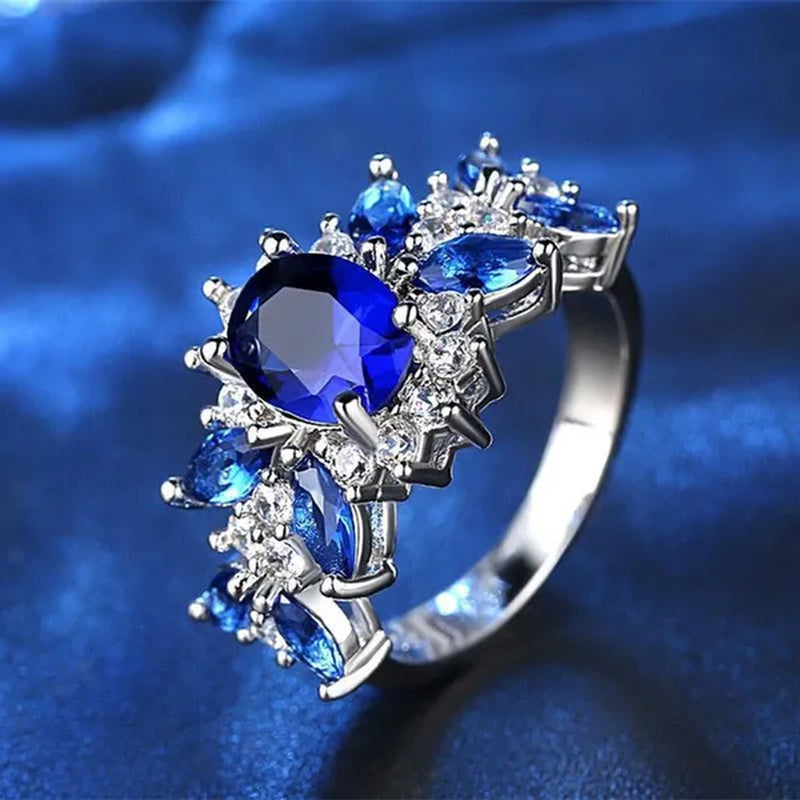 Colored Diamond Wedding Ring Diamond Engagement Ring Commitment Ring Cubic Zirconia Ring Jewelry Wedding Ring Anniversary Gift Wedding Ring Women's Ring