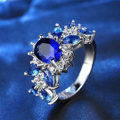 Colored Diamond Wedding Ring Diamond Engagement Ring Commitment Ring Cubic Zirconia Ring Jewelry Wedding Ring Anniversary Gift Wedding Ring Women's Ring