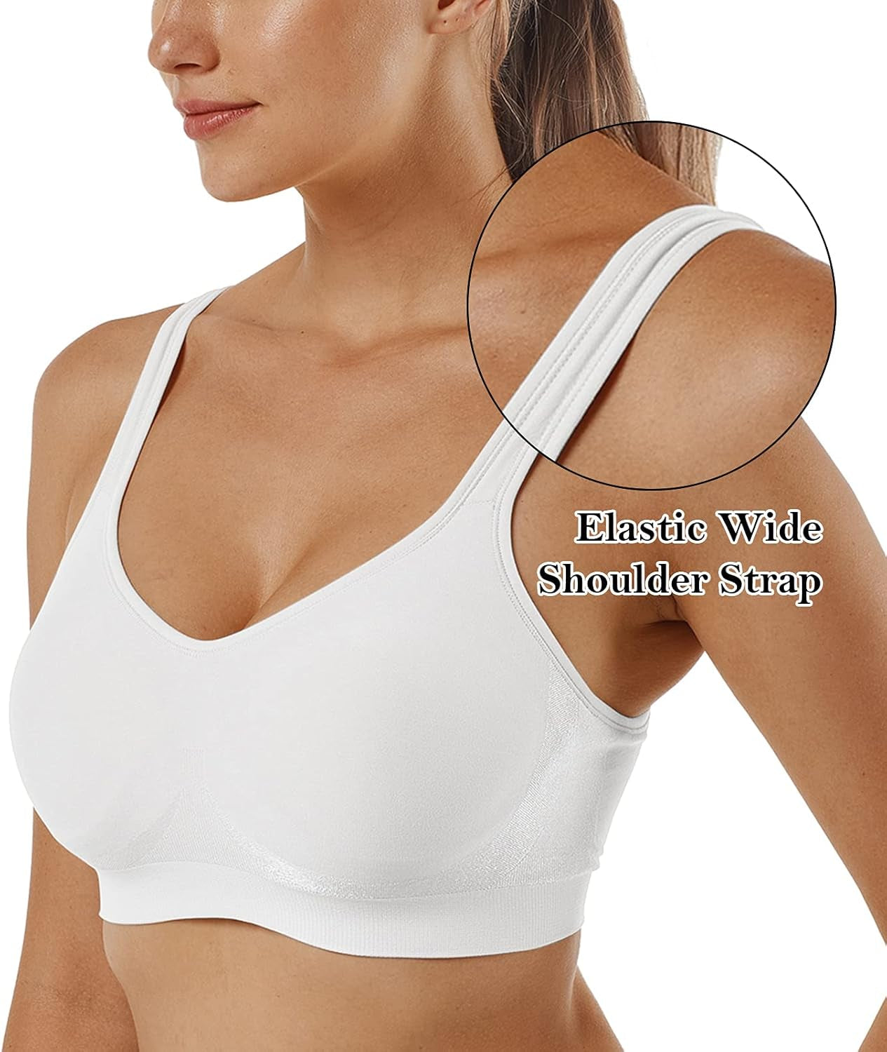 Women'S Wirefree Bras Seamless Full Coverage plus Size Sports Bra for Sleeping Yoga Workout Everyday Wear Bralette - WORLD TIME VISITS