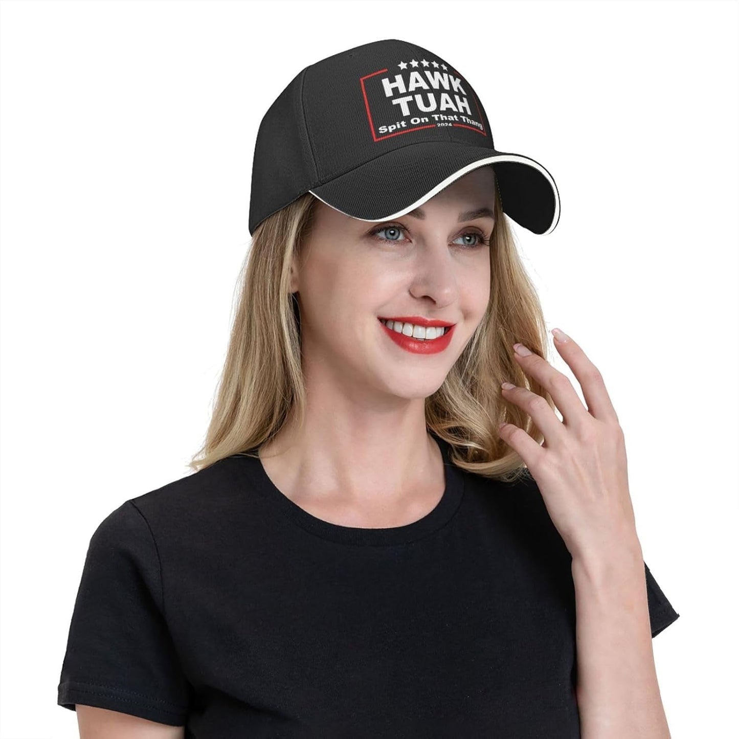 Hawk Tush Hat Hawk Tush Spit on That Thing Hat for Women Funny Baseball Hat Funny Gifts for Women, Black-2