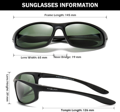 Polarized Sports Sunglasses for Men Cycling Driving Fishing UV400 Protection