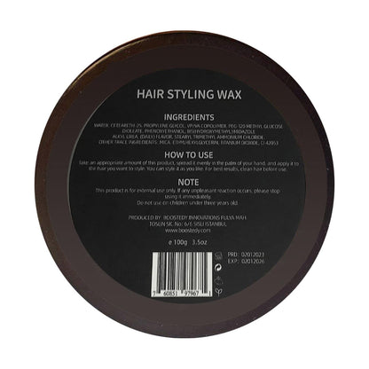 Hair Wax - Strong Hold Styling Pomade for Men and Women, Nourishing and Protecting, Matte Finish Molding 3.4 Oz