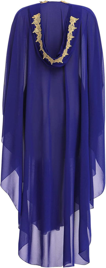 Muslim Dress for Women Loose Batwing Sleeved Hooded Beaded Embroidery Long Abaya Dress Kaftan Abayas Islamic Robe