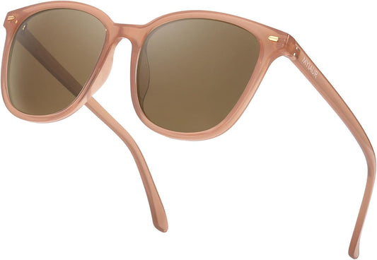 Polarized Sunglasses for Women, Square Mirrored Trendy Shades with UV Protection Reduce Glare Sun Glasses - WORLD TIME VISITS