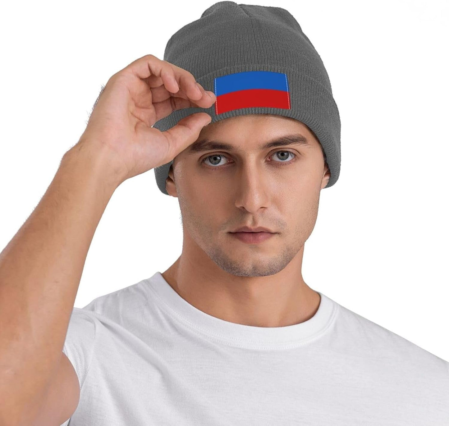 Flag of Ukrainian Russians Beanie Hat for Men Women Warm Cozy Knit Skull Cap Acrylic Winter Hats