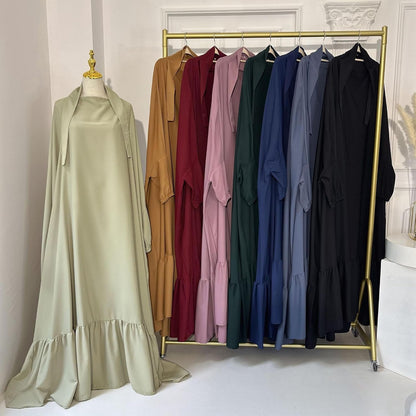 Women Jilbab Islamic Prayer Dress Muslim Dress for Woman Muslim Maxi Abaya Eid Ramadan Formal Gown with Sleeve Prayer Dress