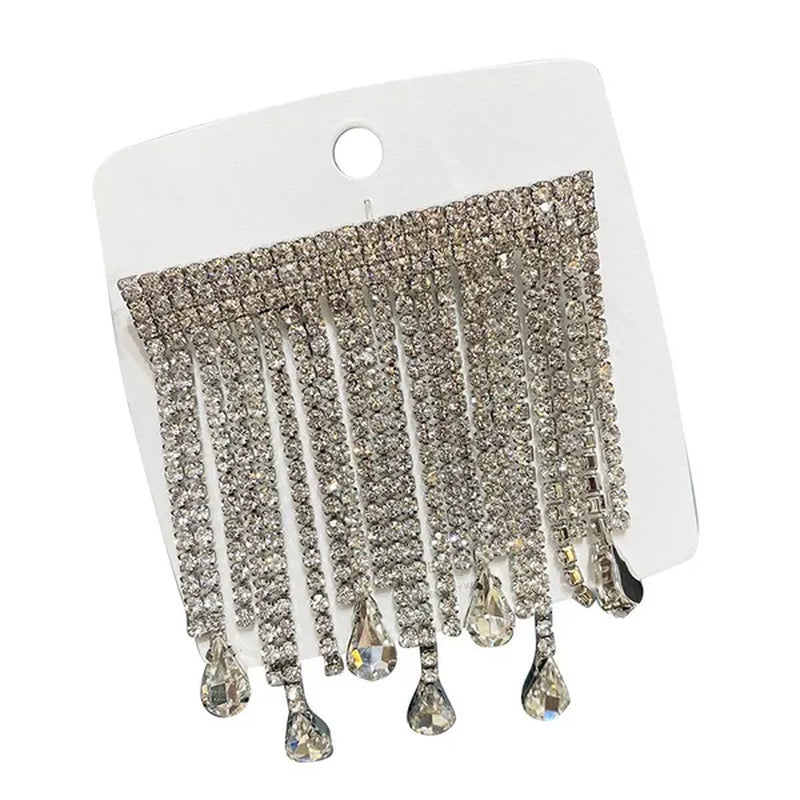 Autumn New Suit Accessories Are Fashionable, Exquisite and Simple Diamond Tassel Drop Pendant Net Red Brooch