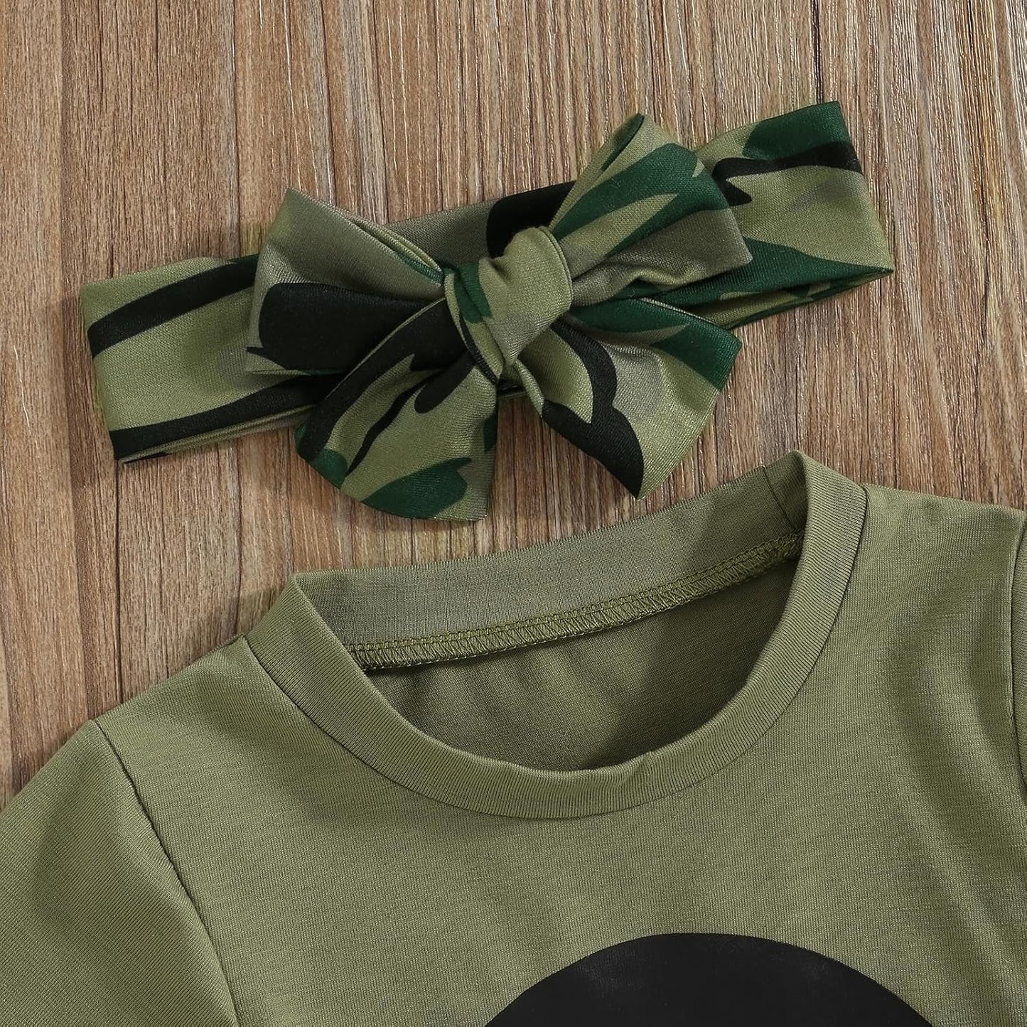 Summer Toddler Girl Clothes Baby Outfits Daddy'S Girl Short Sleeve T-Shirt Tops Camouflage Shorts Set for 2T 3T 4T