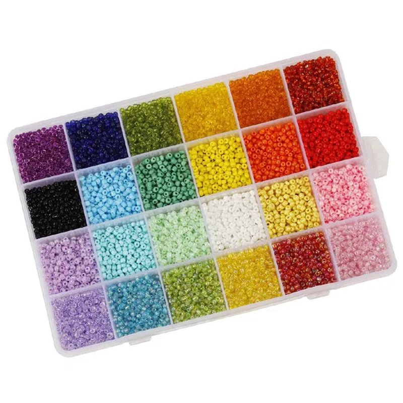 3Mm Glass Seed Spacer Beads for DIY Bracelet Necklace Earring Jewelry Making Accessorie Supplies