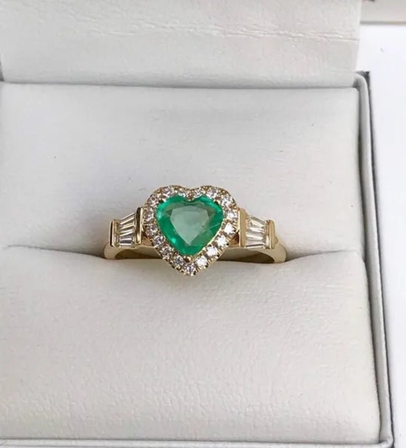 4 colors elegant and noble fashion heart-shaped zirconia ring sea blue heart-shaped inlaid ladder zirconia ring engagement wedding anniversary banquet birthday Christmas gift romantic bride wedding eternal jewelry ring (size 5-12)