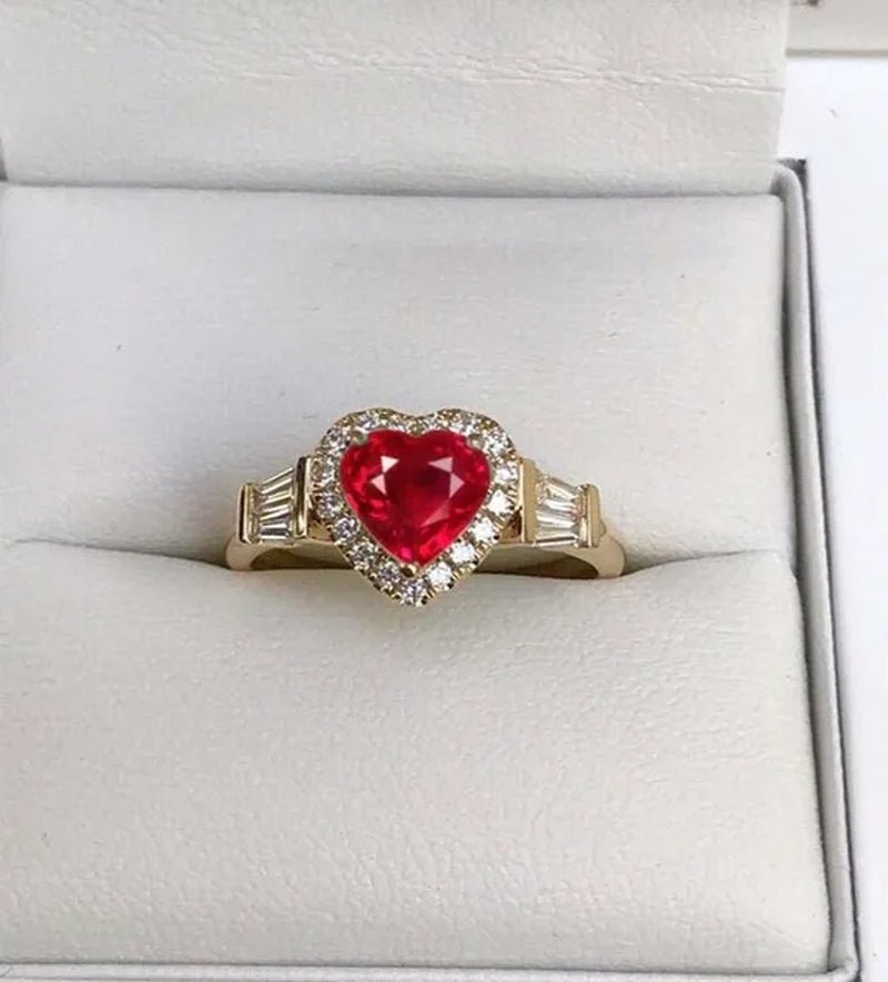 4 colors elegant and noble fashion heart-shaped zirconia ring sea blue heart-shaped inlaid ladder zirconia ring engagement wedding anniversary banquet birthday Christmas gift romantic bride wedding eternal jewelry ring (size 5-12)