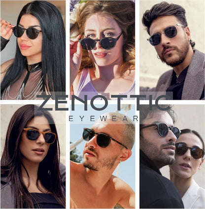 Polarized Sunglasses for Women Men: Retro Shades round | Square Frame UV Protection 2 Pack