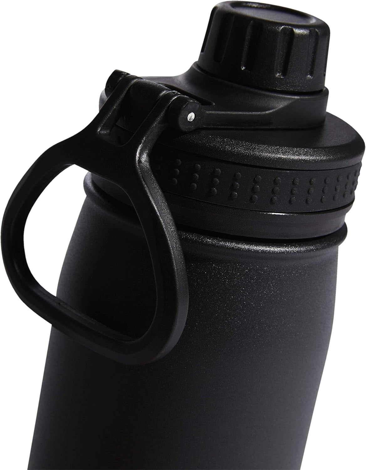 600 ML (20 Oz) Metal Water Bottle, Hot/Cold Double-Walled Insulated 18/8 Stainless Steel, Black/Silver Metallic, One Size