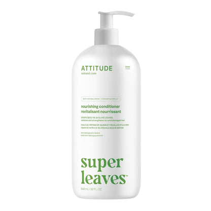 Nourishing Hair Conditioner, for Dry and Damaged Hair, Naturally Derived Ingredients, Vegan Detangler, Dermatologically Tested, Grapeseed Oil and Olive Leaves, 32 Fl Oz