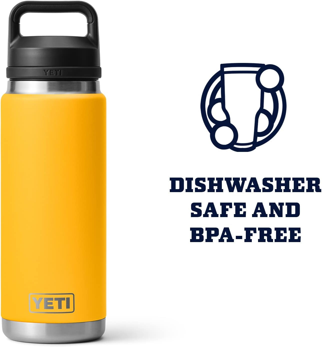 Rambler 26 Oz Bottle, Vacuum Insulated, Leakproof, Stainless Steel with Chug Cap