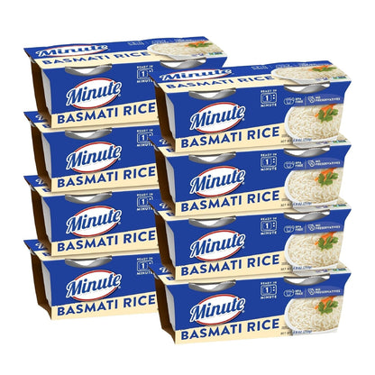 Ready-To-Serve Basmati Rice, Microwavable Rice Cups, 4.4-Ounce Cups, 2 Count, (Pack of 8)
