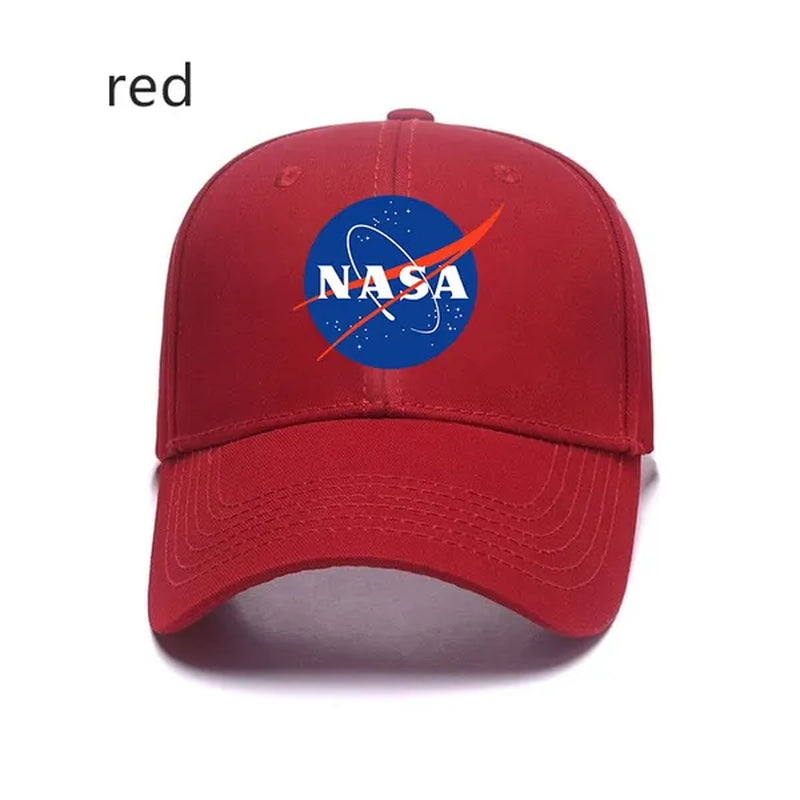 Fashion NASA Solid Color Letters Print Hat Baseball Hat Couple Outdoor Sports Cap