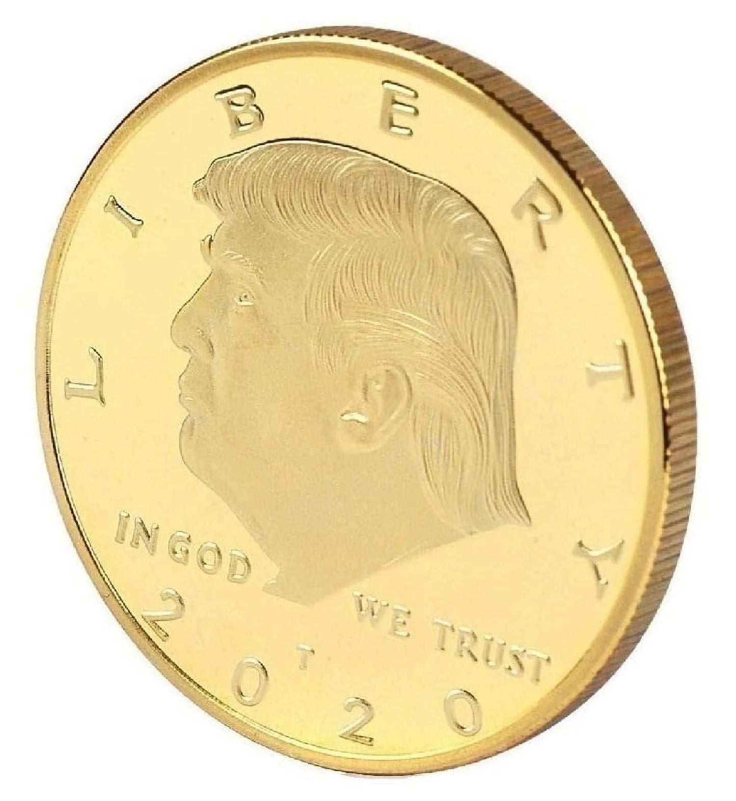 24K Gold-Plated Donald J. Trump 2020 President Eagle Seal W/Display Case Masters Coins