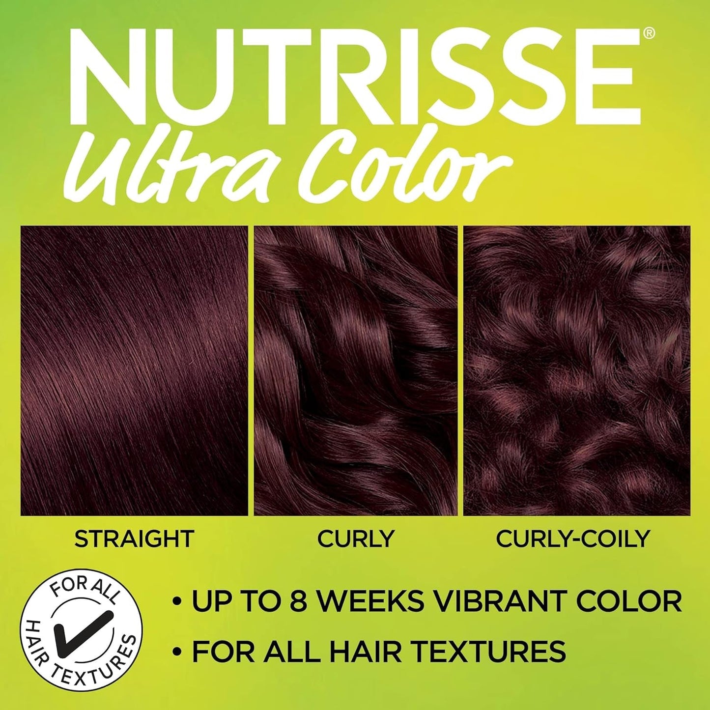 Hair Color Nutrisse Ultra Color Nourishing Creme, BR1 Deepest Intense Burgundy (Acai Berry) Red Permanent Hair Dye, 1 Count (Packaging May Vary)