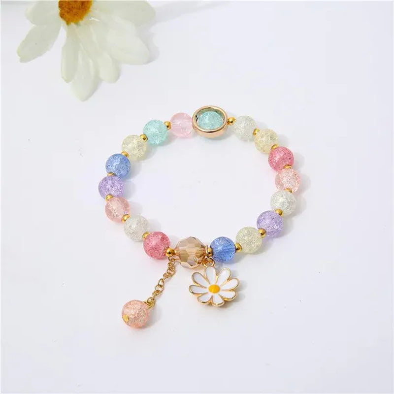 New Multicolor Summer Beach Ladies Temperament Refreshing Crystal Pendant Bracelet