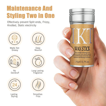 Hair Wax Stick, Wax Stick for Hair, Slick Stick for Hair Non-Greasy Styling Hair Pomade Stick, Strong Hold Makes Hair Look Neat and Tidy（2.7 Ounce）