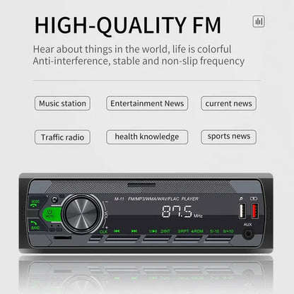 UNITOPSCI 12V 1DIN In-Dash Car Radio Stereo Autoradio Bluetooth Digital Audio Music Car Radio MP3 Player with Remote Control Bluetooth/Fm/Usb/Sd/Aux-In Colorful Lights