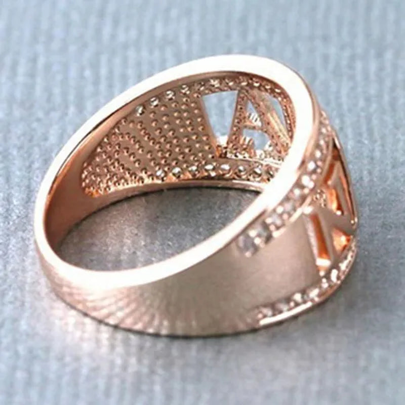 Exquisite Nana Ring Cubic Zirconia Diamond Jewelry Grandmother Birthday Christmas Gift