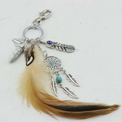 Best Valentine'S Day Gift! Women Dream Catcher Bohemia Style Key Ring Pendant Feather Key Chain Bag Decor Tassel