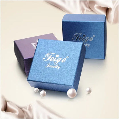 Real 925 Sterling Silver 7-8mm Black Freshwater Pearl Stud Earring Women Fashion Jewelry FEIGE