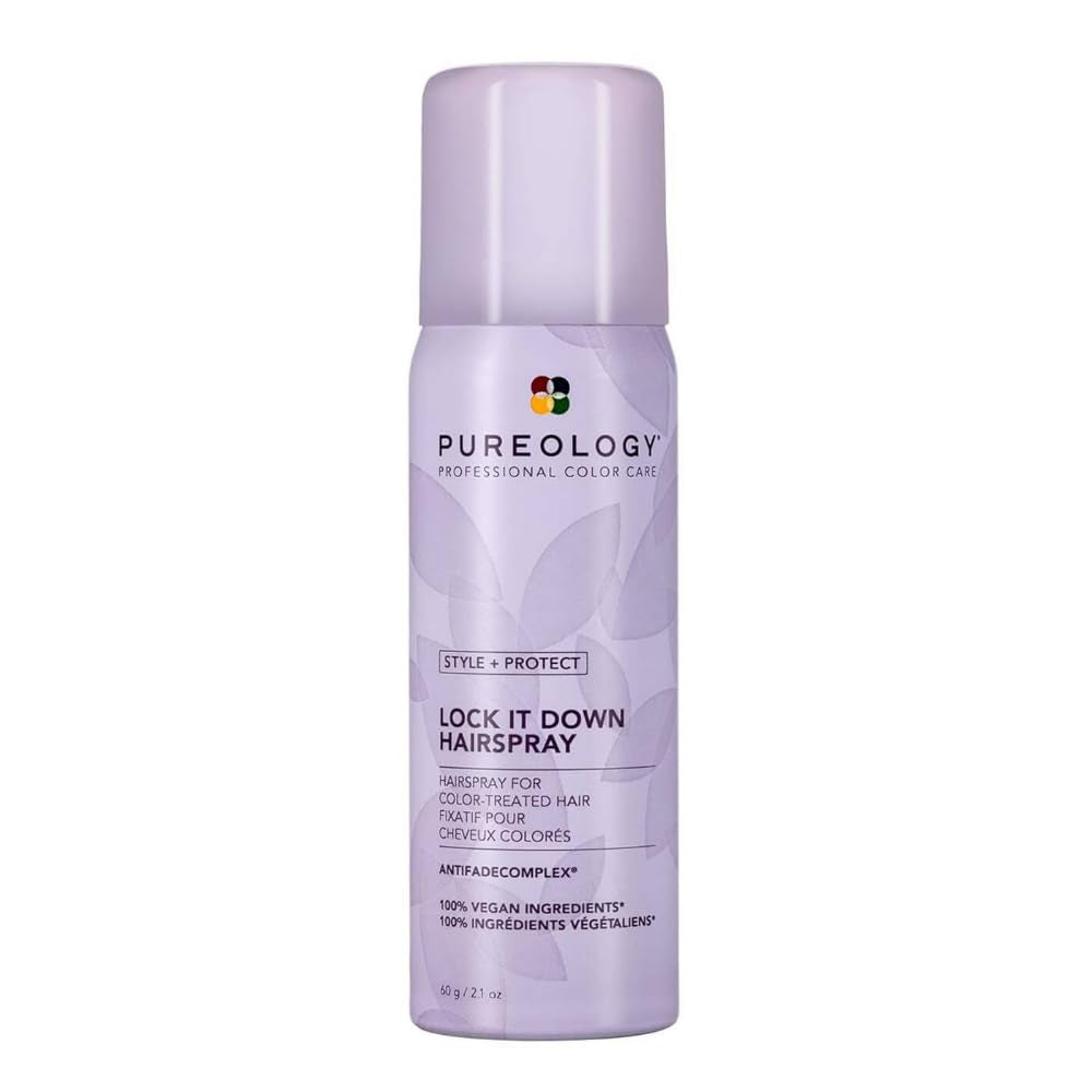 Style + Protect Lock It down Hairspray for Color-Treated Hair - Provides Maximum Hold and Radiant Shine, Silicone Free & Vegan - WORLD TIME VISITS