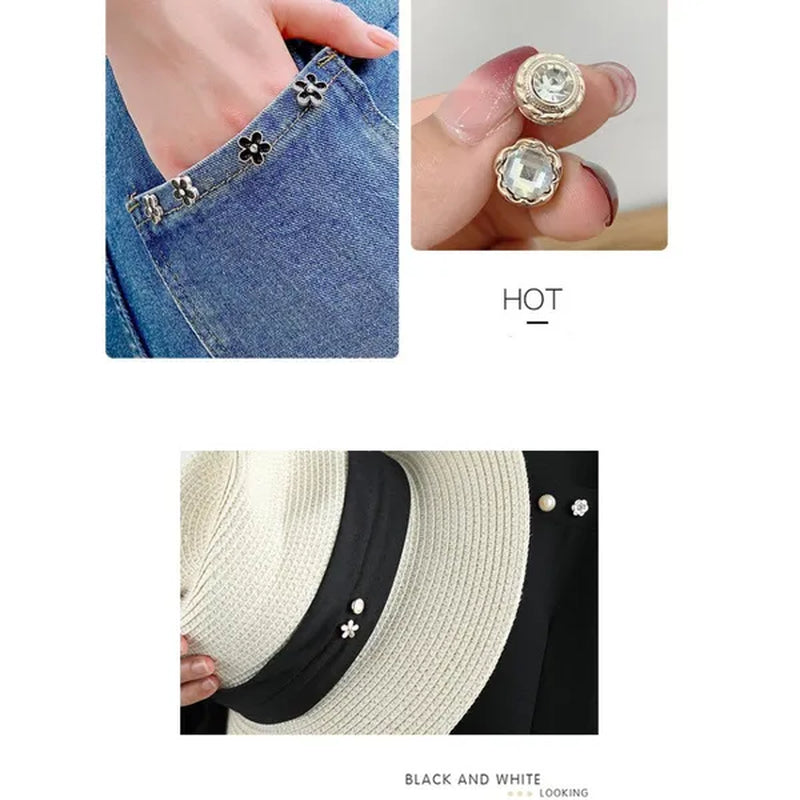 100/30/10Pcs Cute Practical Anti-Glare Brooch Dress Neckline Pearl Pin Clothes Fixed Brooch Women Girl Fashion Jewelry Accessories