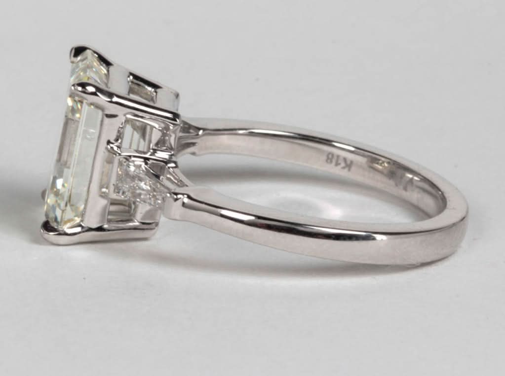 Classic Emerald Cut 4 Carat GIA Certified Diamond Engagement Ring
