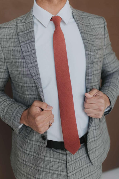 Men'S Skinny Tie, Cotton Wool Linen Necktie, Great for Weddings, Groom, Groomsmen, Missions, Dances, Gifts.