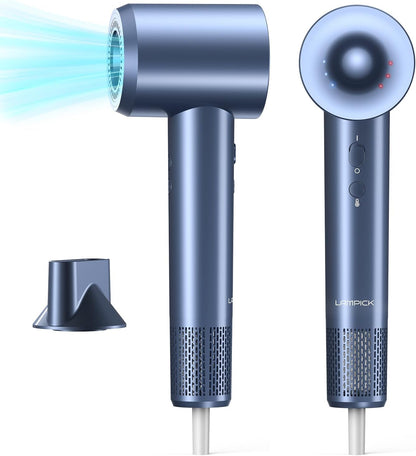 Hair Dryer, Ionic Blow Dryer, Professional High-Speed Hairdryer with 150,000 RPM Motor for Fast Drying, 5 Temps/3 Speeds Lightweight Hairdryer with Magnetic Nozzle for Home Travel Women Man - WORLD TIME VISITS