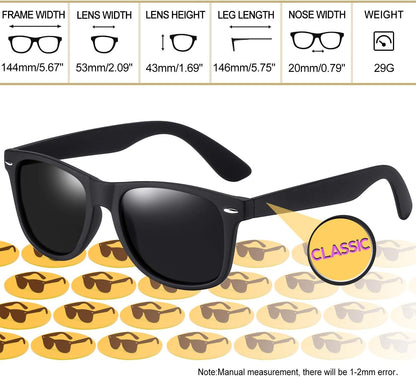 Square Sunglasses Polarized UV Protection Trendy Designer Sun Glasses Men Women