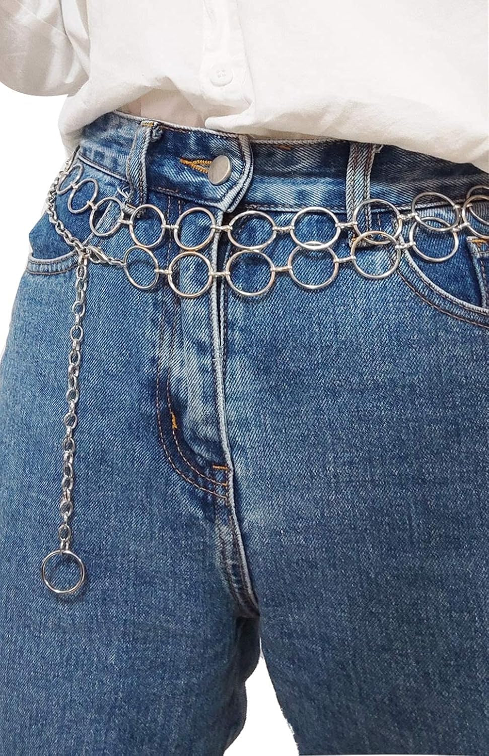 Women Long Tassel Waist Chain Belt Multilayer Body Belly Chain Metal Gold Silver Waist Chain Belt for Women Dress