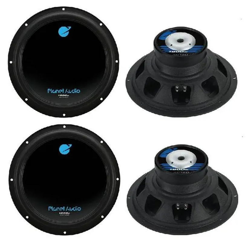 PLANET AUDIO AC12D 12" 7200W Car Audio Power Subwoofers Subs Woofers DVC - WORLD TIME VISITS