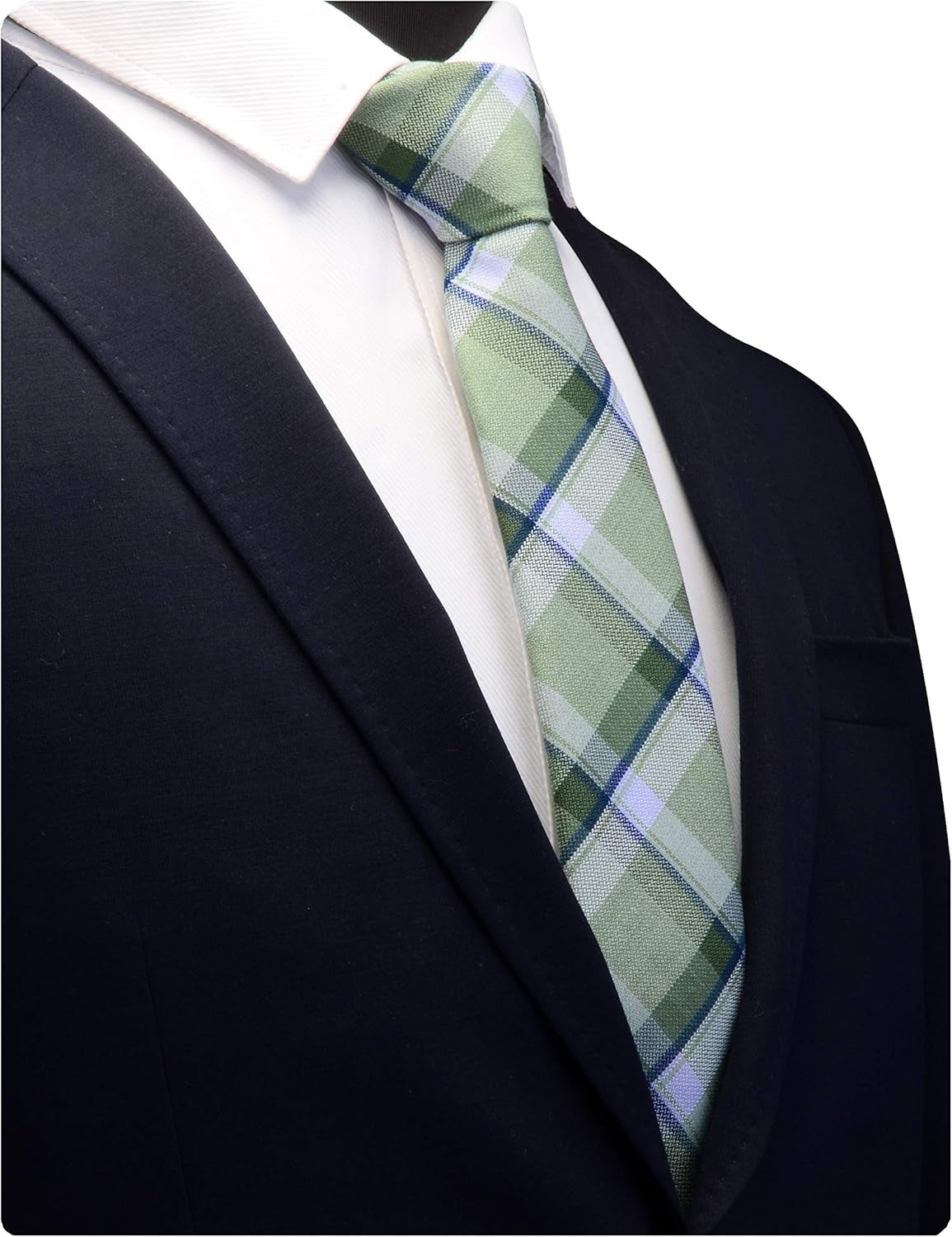 2.8"（7Cm） Plaid/Striped Necktie Tartan Woven TR Material Tie + Gift Box
