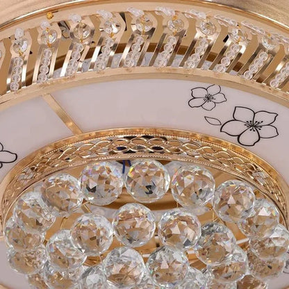 42" Modern Luxury Invisible Dimmable Chandelier Fan with Remote Control Retractable Blades 3 Speeds